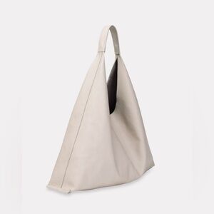 Marcella NYC Kelly Italian Leather Tote - Bone Pebble - Women's Tote Bag
